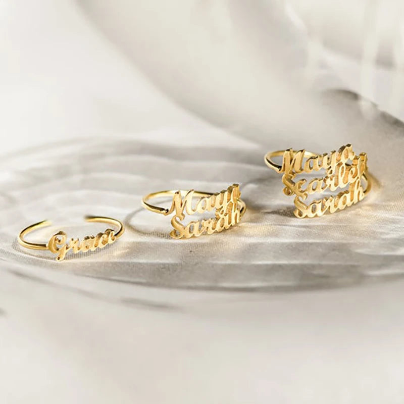 CS™ Personalized Multi-Names Open Ring